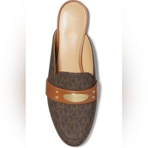 MICHAEL KORS Women's MK Plate Mule Dress Shoe Size 7 Brown Multi